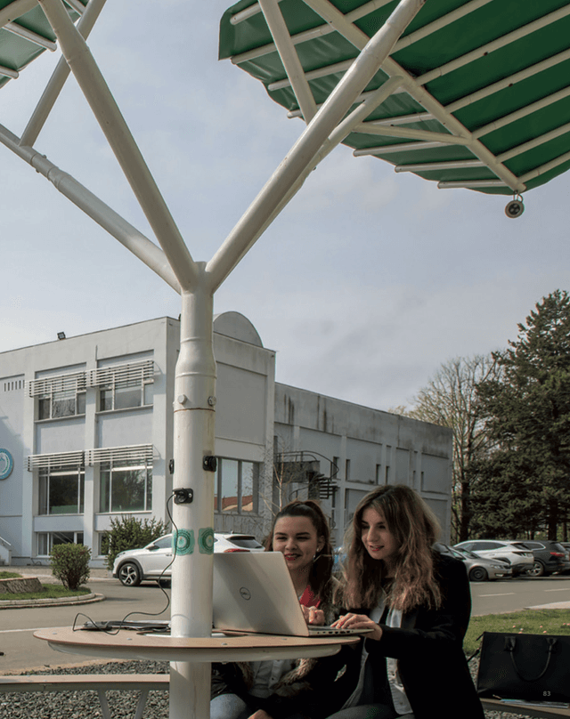 Students working in laboratory